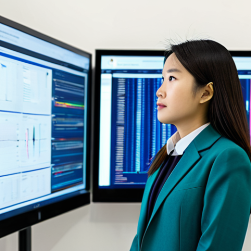 Home 14 A Vietnamese female AI researcher, fully clothed in a modest business blazer and collared shirt, is standing in a brightly lit, modern data analysis center. She is thoughtfully observing multiple large, colorful screens displaying complex data visualizations and diverse linguistic datasets, specifically highlighting examples of Vietnamese text and cultural nuances, emphasizing the importance of data quality and cultural accuracy. The environment is clean, organized, and filled with the soft glow of technology. She embodies professionalism and intellectual rigor. perfect anatomy, correct proportions, natural pose, well-formed hands, proper finger count, natural body proportions, professional photography, high quality, safe for work, appropriate content, fully clothed, professional.