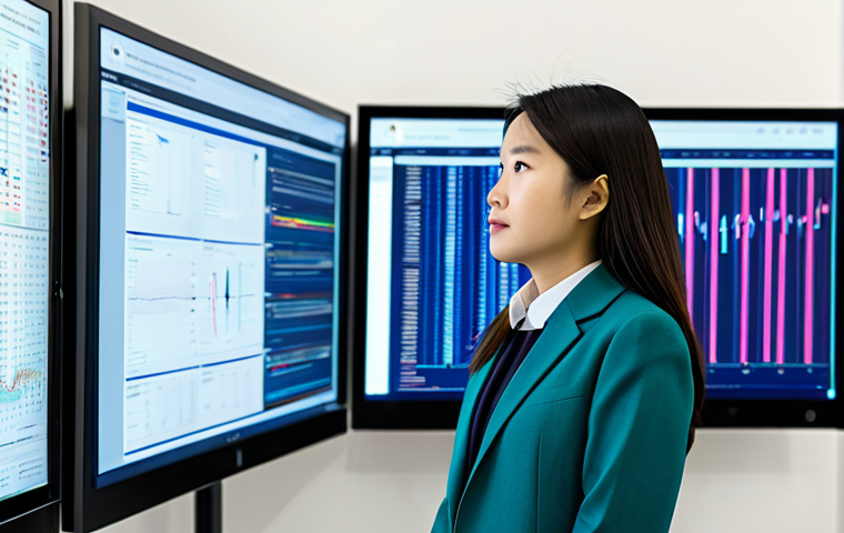 A Vietnamese female AI researcher, fully clothed in a modest business blazer and collared shirt, is standing in a brightly lit, modern data analysis center. She is thoughtfully observing multiple large, colorful screens displaying complex data visualizations and diverse linguistic datasets, specifically highlighting examples of Vietnamese text and cultural nuances, emphasizing the importance of data quality and cultural accuracy. The environment is clean, organized, and filled with the soft glow of technology. She embodies professionalism and intellectual rigor. perfect anatomy, correct proportions, natural pose, well-formed hands, proper finger count, natural body proportions, professional photography, high quality, safe for work, appropriate content, fully clothed, professional.
