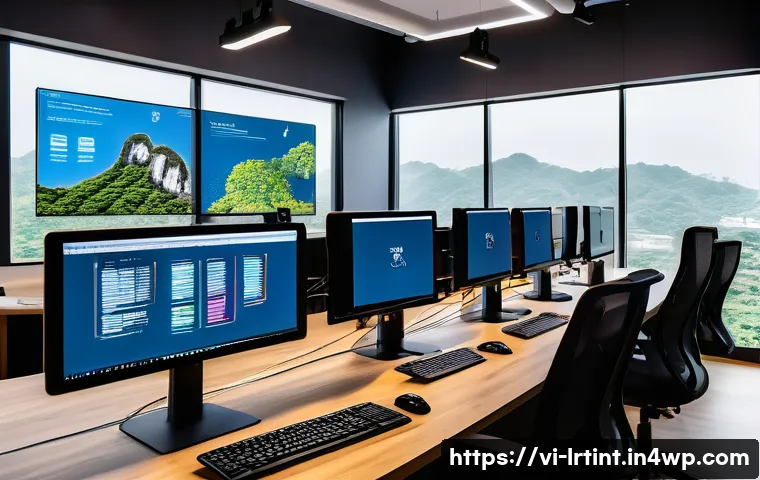 대화형 AI 개발을 위한 오픈소스 프레임워크 - A modern Vietnamese tech startup office scene where diverse developers collaborate on open-source AI...
